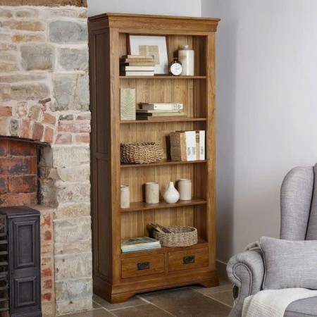 French Oak - 90cm : Kệ Sách Gỗ Sồi 5 Tầng + 2 Ngăn Kéo French Oak - 90cm : Kệ Sách Gỗ Sồi 5 Tầng + 2 Ngăn Kéo